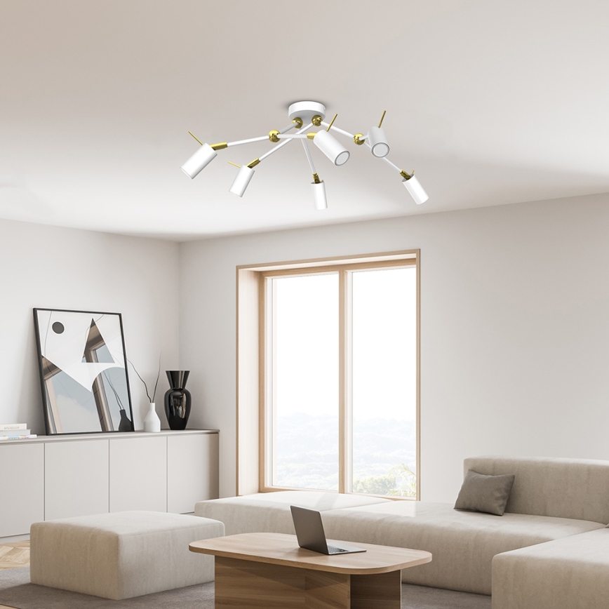 Spotlight  IRIS 6xGU10/MR11/40W/230V vit /gyllene