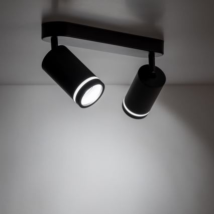 Spotlight JET 2xGU10/10W/230V svart