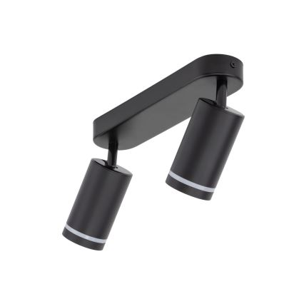 Spotlight JET 2xGU10/10W/230V svart