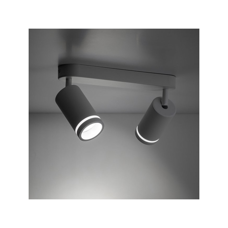 Spotlight JET 2xGU10/10W/230V vit