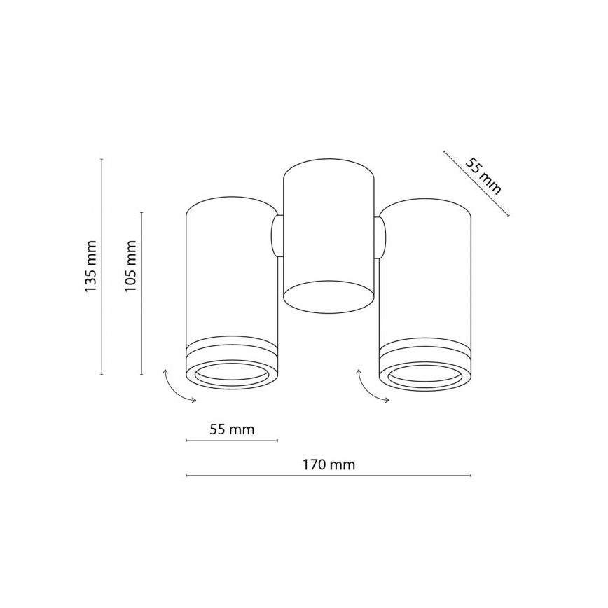 Spotlight JET KIT 2xGU10/10W/230V vit