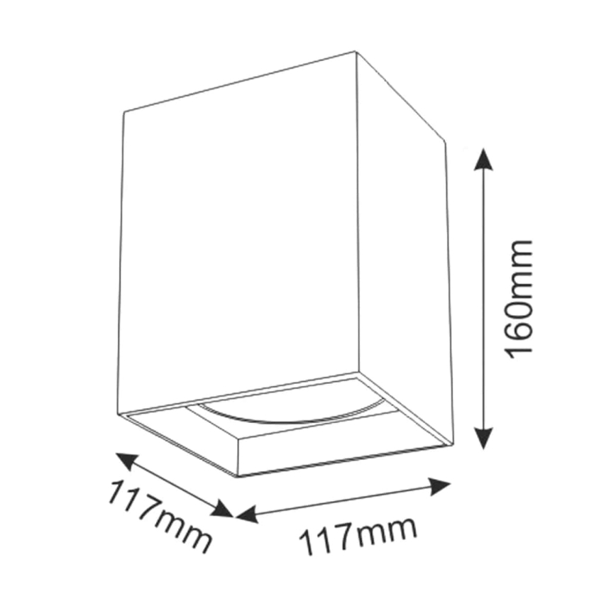 Spotlight JUPITER 1xE27/20W/230V 11,7x11,7 cm svart