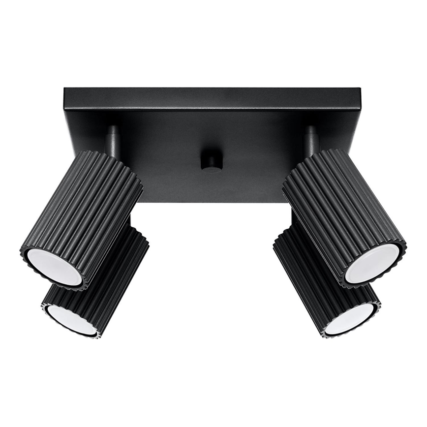 Spotlight KARBON 4xGU10/10W/230V svart