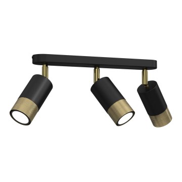 Spotlight LINK 3xGU10/8W/230V svart/mässing