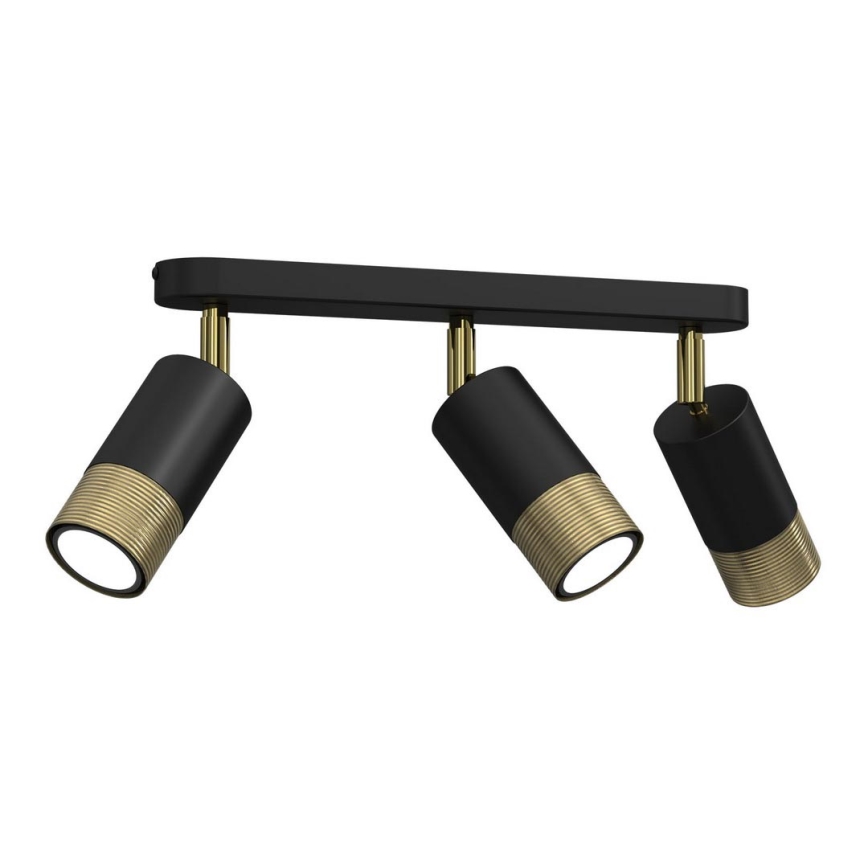 Spotlight LINK 3xGU10/8W/230V svart/mässing
