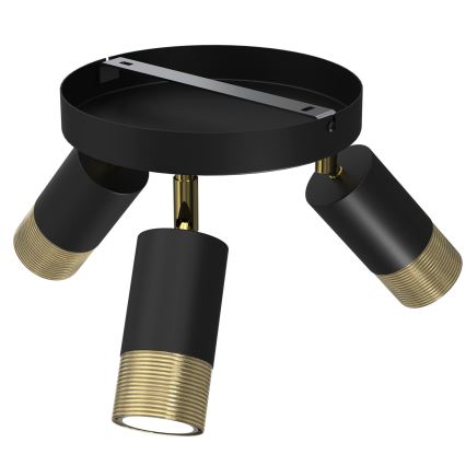 Spotlight LINK 3xGU10/8W/230V svart/mässing