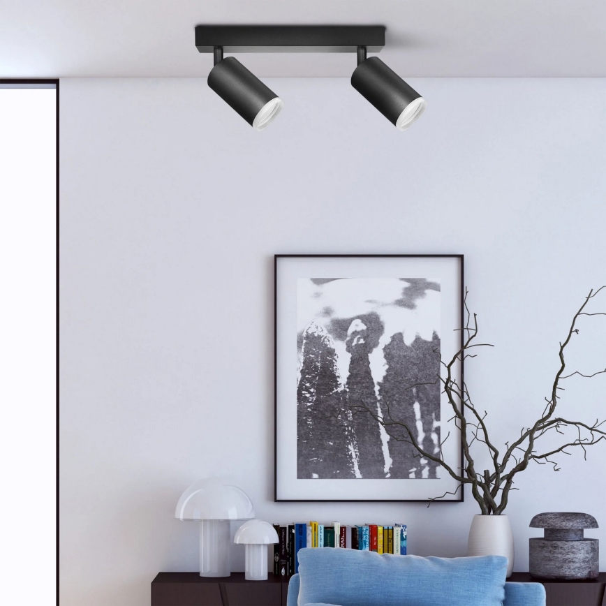 Spotlight LONDON 2xGU10/10W/230V svart