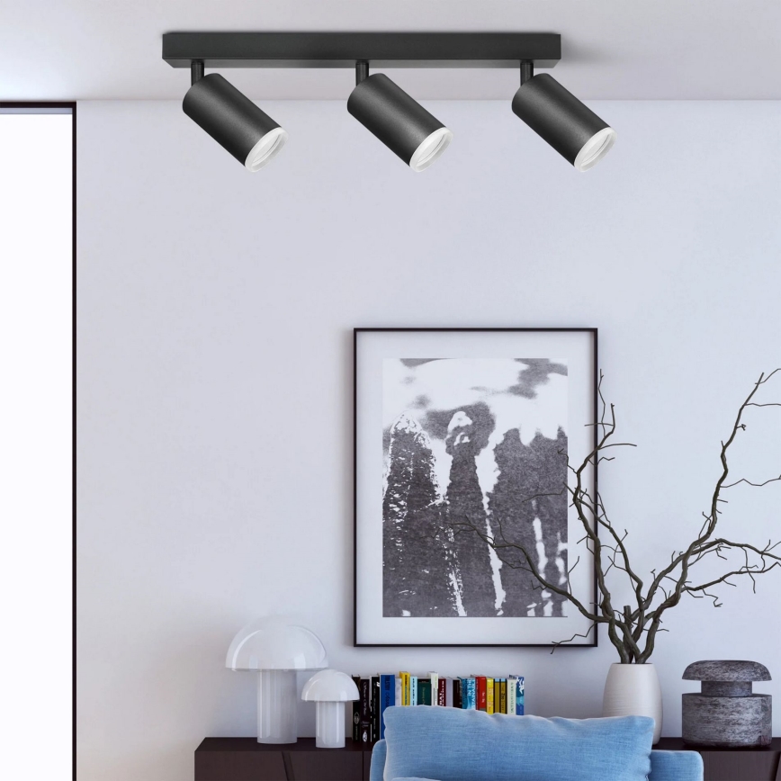 Spotlight LONDON 3xGU10/10W/230V svart