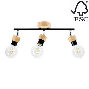 Spotlight MARJOLAINE 3xE27/25W/230V ek - FSC-certifierad