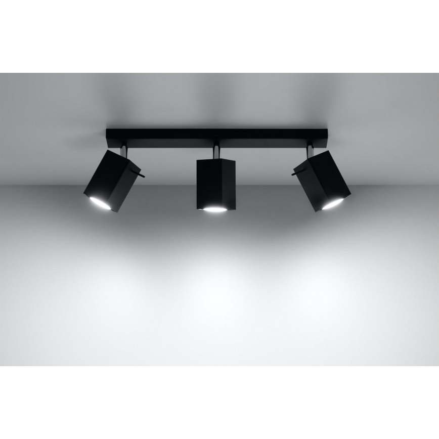 Spotlight MERIDA 3 3xGU10/40W/230V svart