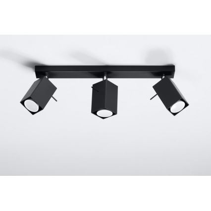 Spotlight MERIDA 3 3xGU10/40W/230V svart