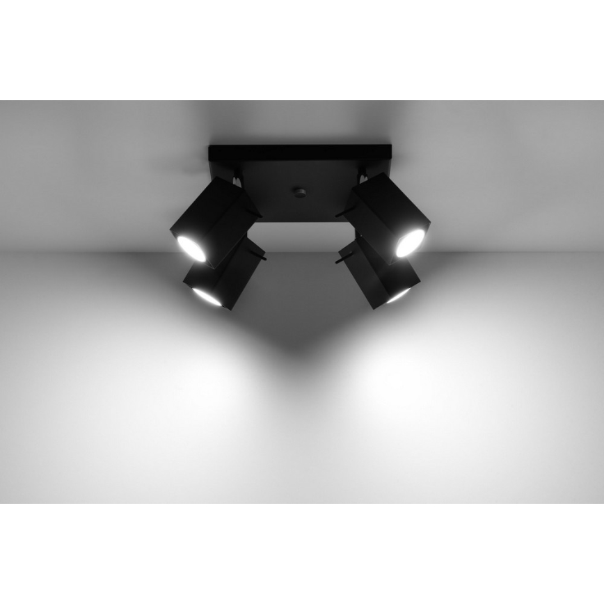 Spotlight MERIDA 4 4xGU10/40W/230V svart