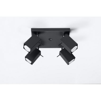 Spotlight MERIDA 4 4xGU10/40W/230V svart