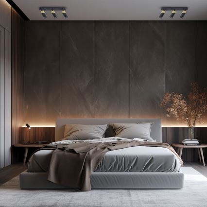 Spotlight NEO 3xGU10/8W/230V svart/guld