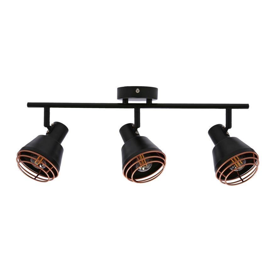 Spotlight NERIA 3xE14/40W/230V svart/koppar