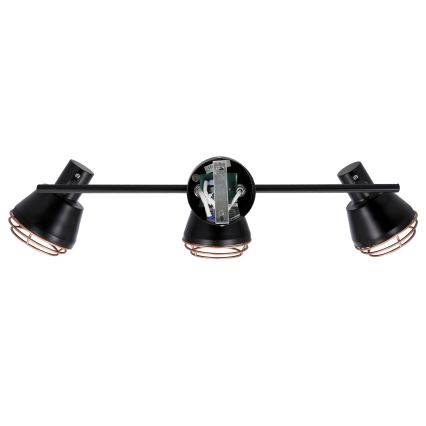 Spotlight NERIA 3xE14/40W/230V svart/koppar