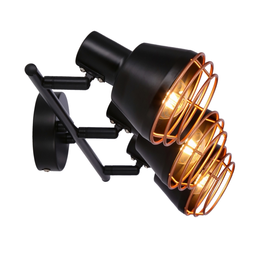 Spotlight NERIA 3xE14/40W/230V svart/koppar