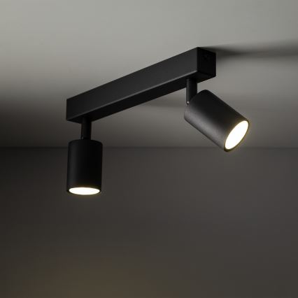 Spotlight NEX 2xGU10/10W/230V svart