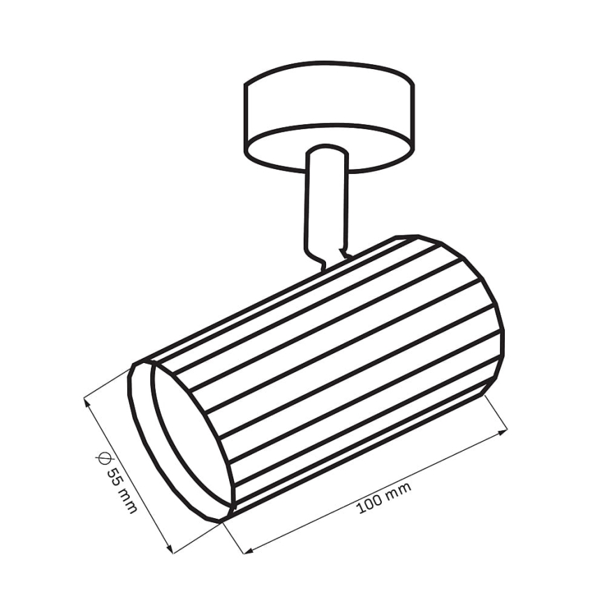 Spotlight NICEA 1xGU10/10W/230V svart