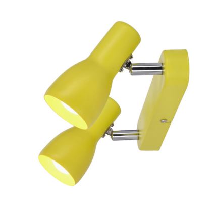 Spotlight PICARDO 2xE14/40W/230V gul