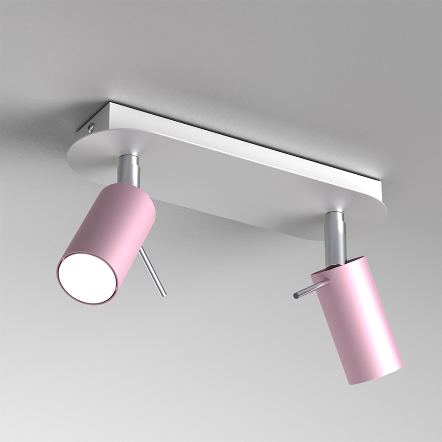 Spotlight  PRESTON 2xGU10/40W/230V rosa