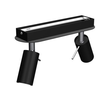 Spotlight  PRESTON 2xGU10/40W/230V svart