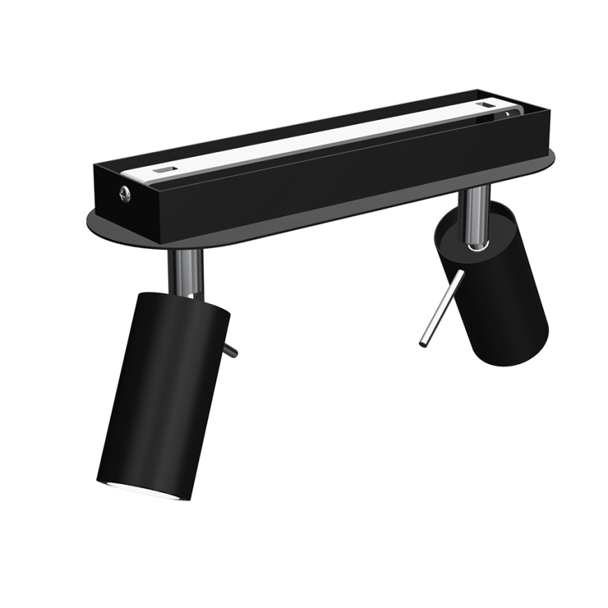 Spotlight  PRESTON 2xGU10/40W/230V svart