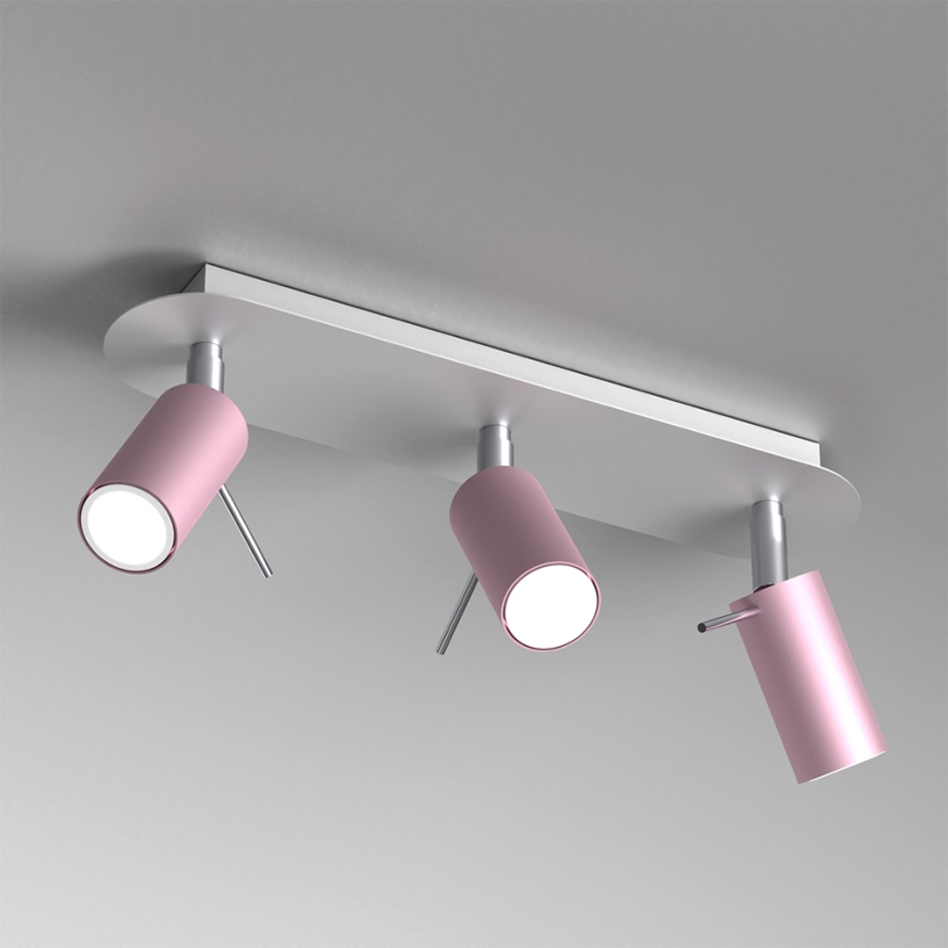 Spotlight  PRESTON 3xGU10/40W/230V rosa
