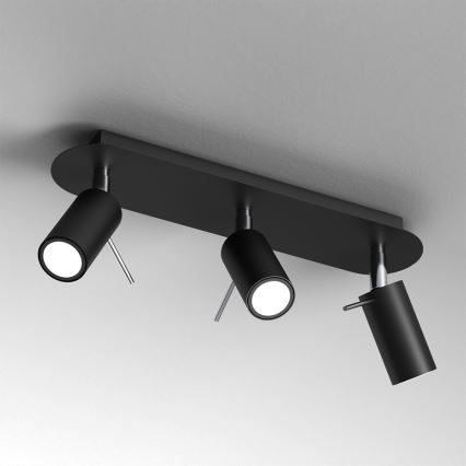 Spotlight  PRESTON 3xGU10/40W/230V svart