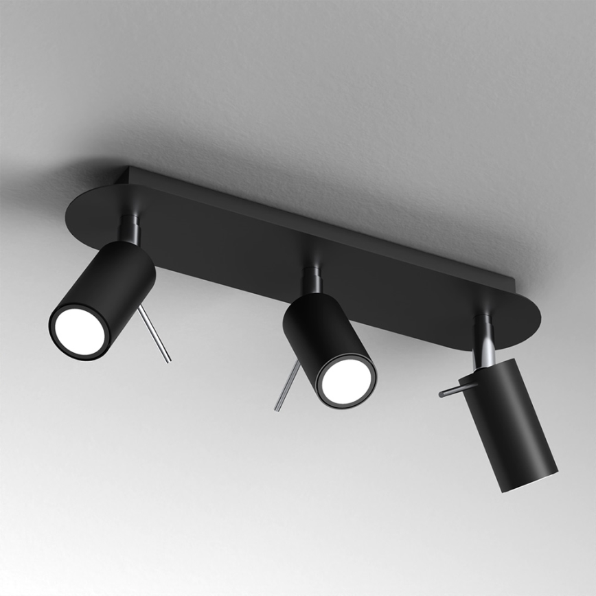 Spotlight  PRESTON 3xGU10/40W/230V svart