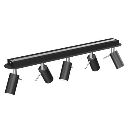 Spotlight  PRESTON 5xGU10/40W/230V svart