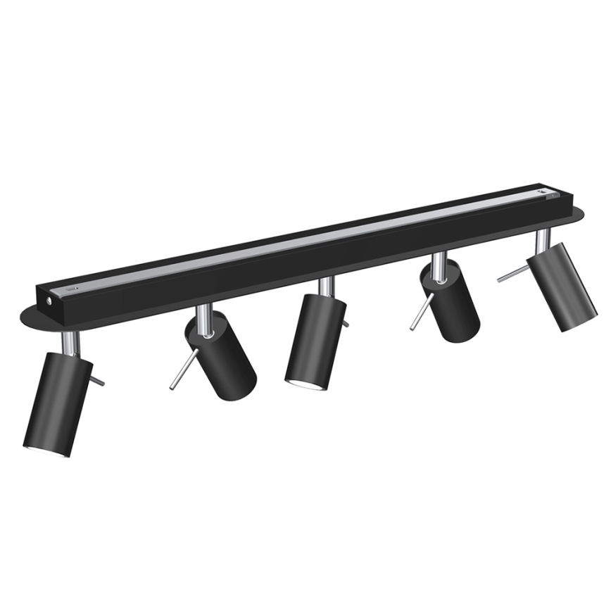 Spotlight  PRESTON 5xGU10/40W/230V svart