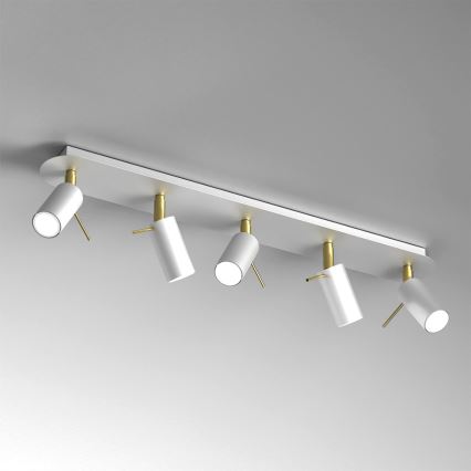 Spotlight  PRESTON 5xGU10/40W/230V vit /gyllene