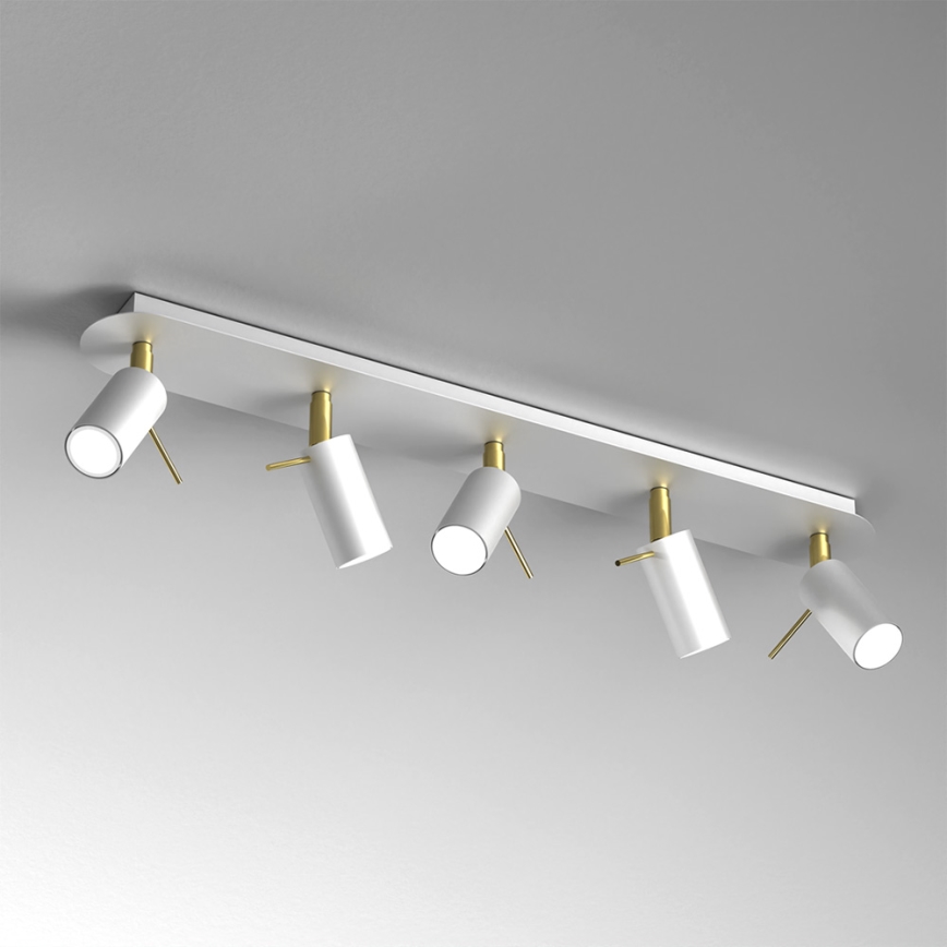 Spotlight  PRESTON 5xGU10/40W/230V vit /gyllene