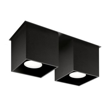 Spotlight QUAD 2 2xGU10/40W/230V svart