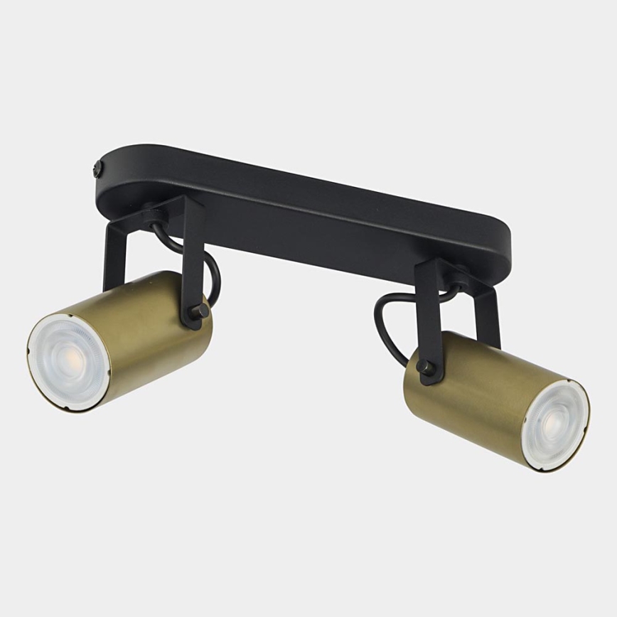 Spotlight  REDO 2xGU10/10W/230V gyllene /svart 