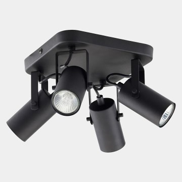 Spotlight  REDO 4xGU10/10W/230V svart 