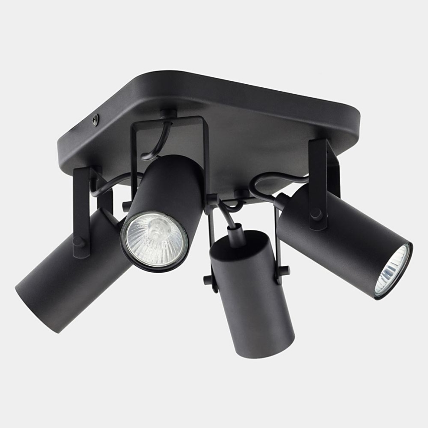 Spotlight  REDO 4xGU10/10W/230V svart 