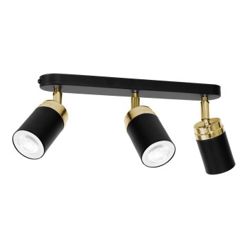 Spotlight RENO 3xGU10/8W/230V svart/guld