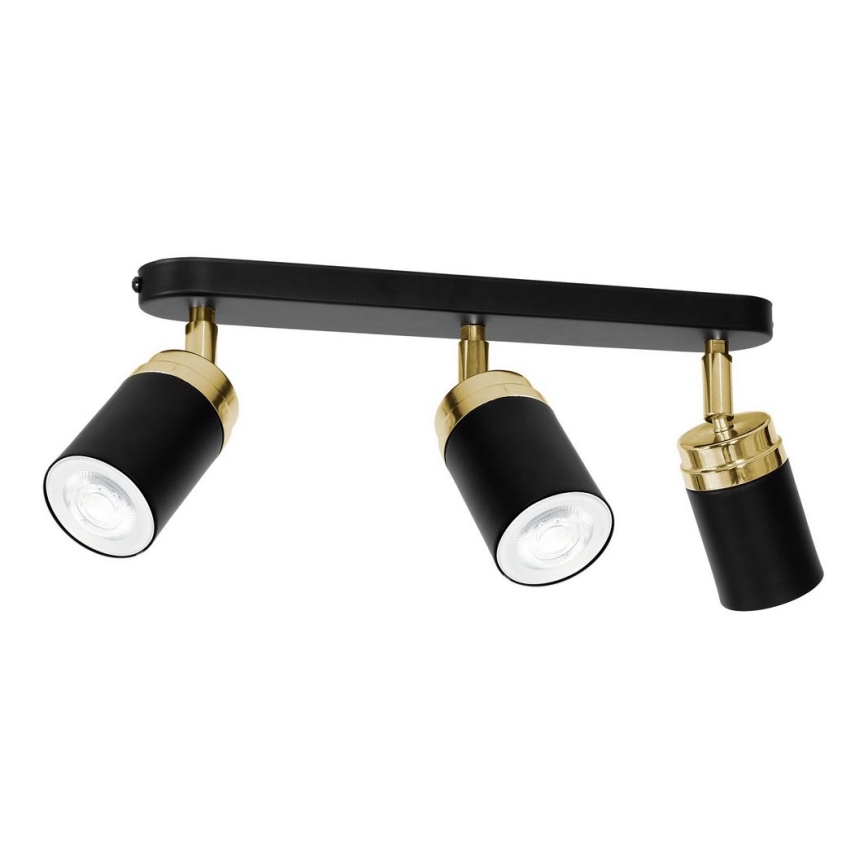 Spotlight RENO 3xGU10/8W/230V svart/guld