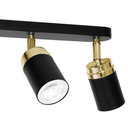 Spotlight RENO 3xGU10/8W/230V svart/guld