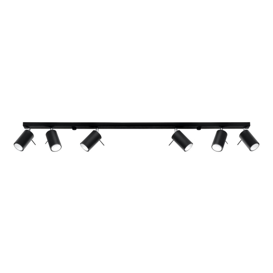 Spotlight RING 6L 6xGU10/10W/230V svart