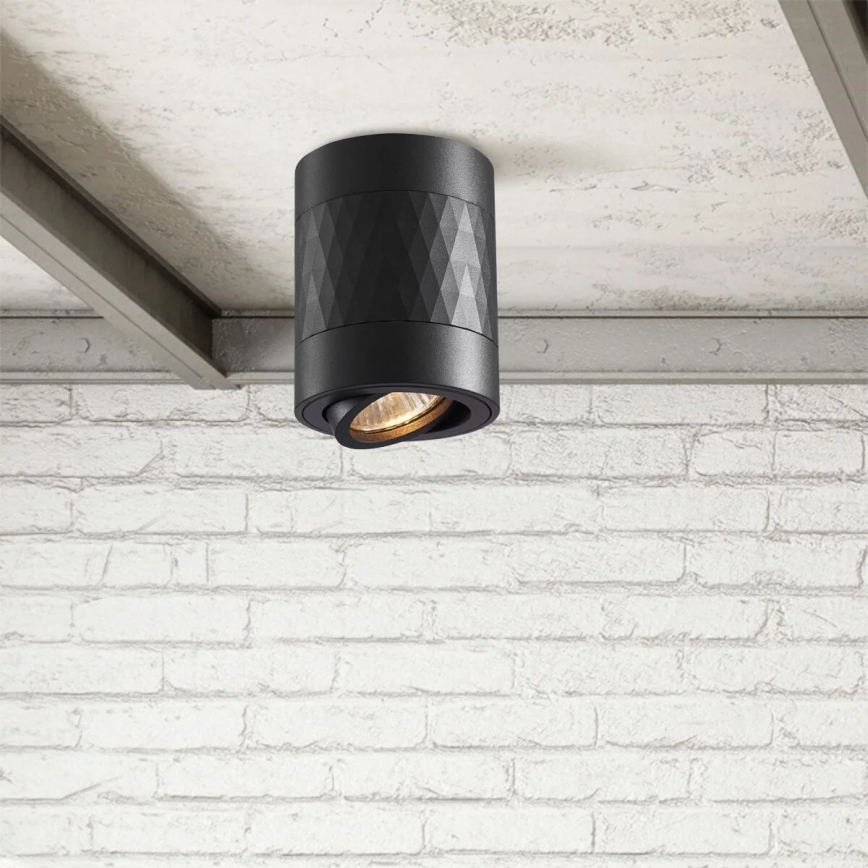 Spotlight RUBIN 1xGU10/10W/230V svart