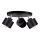 Spotlight SIMPLY BLACK 3xE27/60W/230V diameter 30 cm