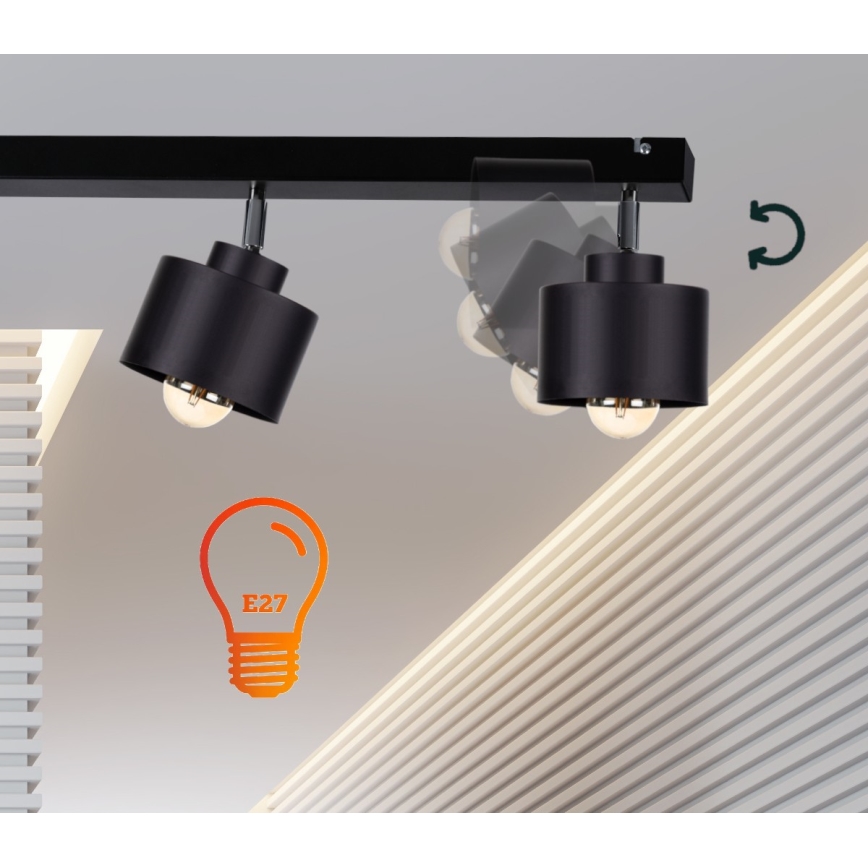 Spotlight SIMPLY BLACK 3xE27/60W/230V