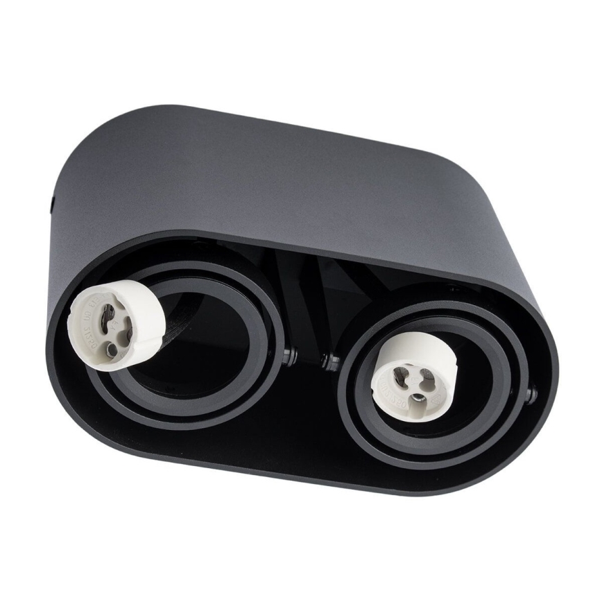Spotlight SIROK 2xGU10/30W/230V svart