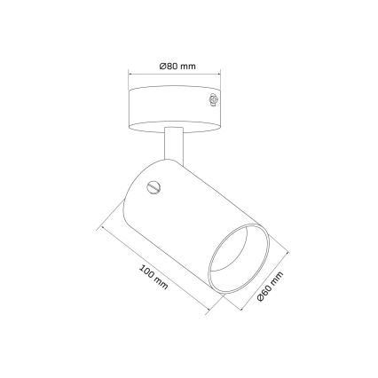 Spotlight SMOKY 1xGU10/10W/230V svart