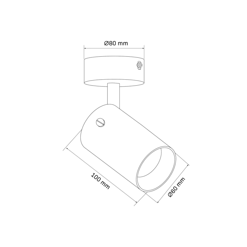 Spotlight SMOKY 1xGU10/10W/230V svart