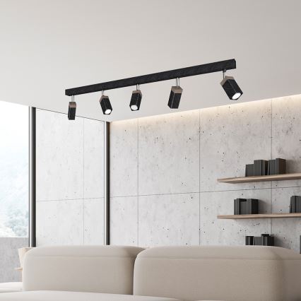 Spotlight  SOLO 5xGU10/MR11/40W/230V svart