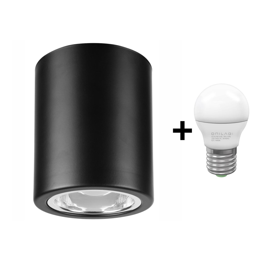 Spotlight TACO 1xE27/15W/230V svart